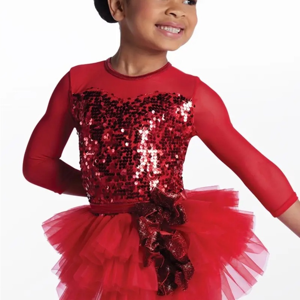 14955 Weissman Shooting Star SC Red Sequin Tutu Costume